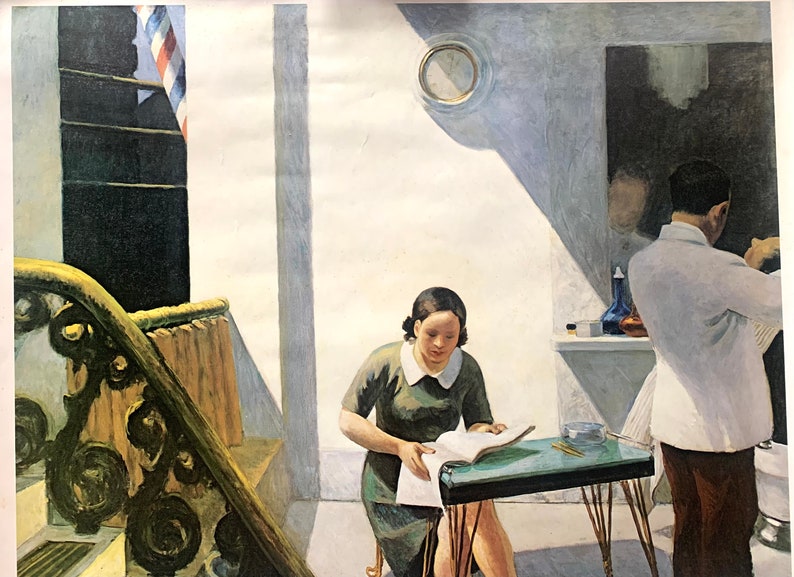Edward Hopper The Barbershop Original Neuberger Museum Exhibition Poster 1981 image 3