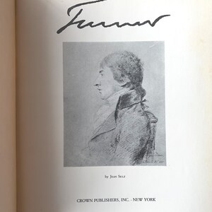 Turner by Jean Selz, 1st Ed Hardcover w DJ, 1977 Art Book image 2