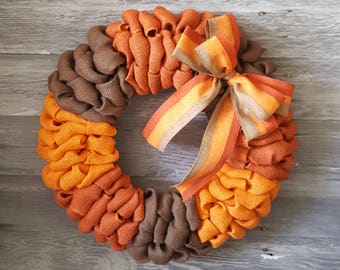 Autumn Wreath, Fall Wreath, Burlap Wreath, Thanksgiving Wreath, Halloween Wreath, Wreaths