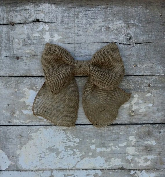 Burlap Bow for Wreath, Burlap Wreath Bow - MANY COLORS AVAILABLE