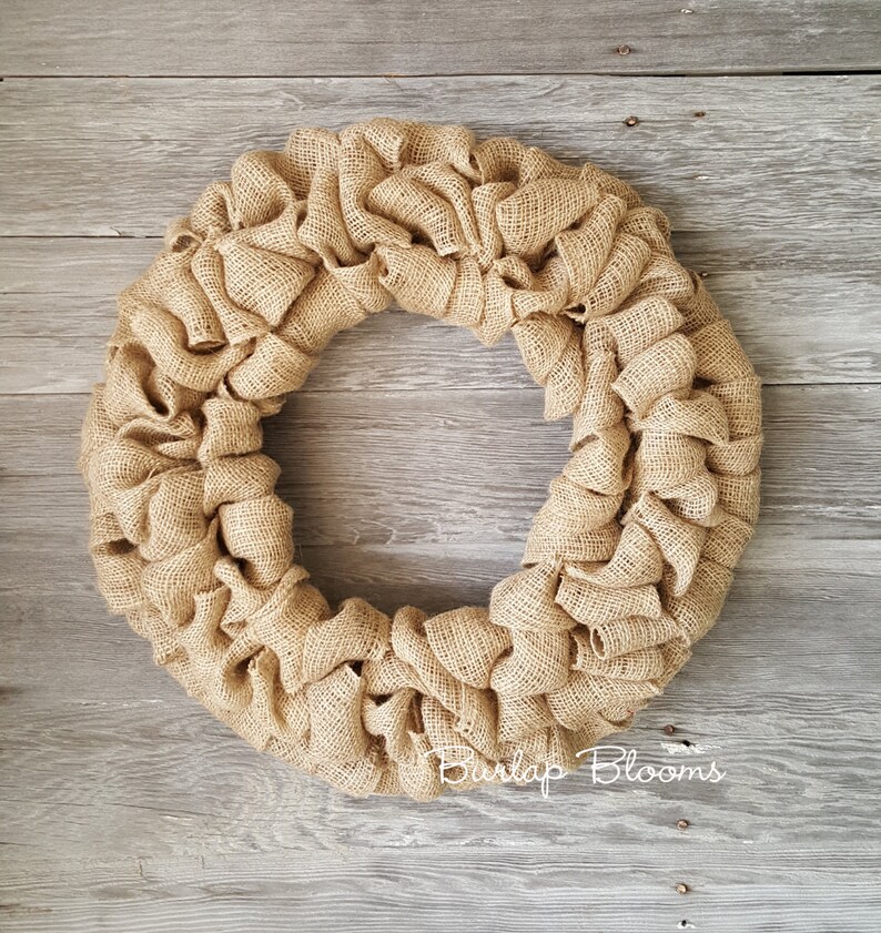 Wreath Supplies Natural Burlap Wreath Everyday Wreath Year Round Wreath Shabby Chic Wreath Farmhouse Wreath DIY Wreath