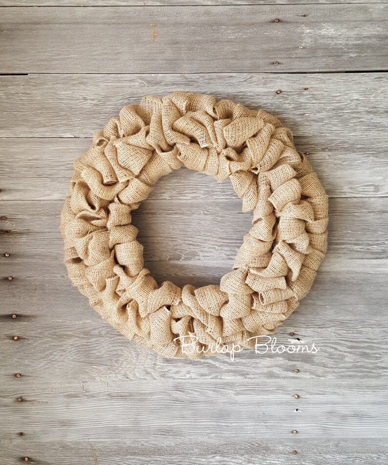 Wreath Supplies Natural Burlap Wreath Everyday Wreath Year Round Wreath Shabby Chic Wreath Farmhouse Wreath DIY Wreath