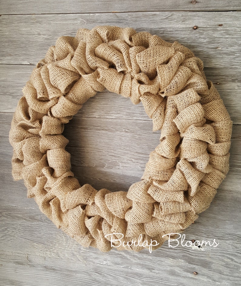 Wreath Supplies Natural Burlap Wreath Everyday Wreath Year Round Wreath Shabby Chic Wreath Farmhouse Wreath DIY Wreath