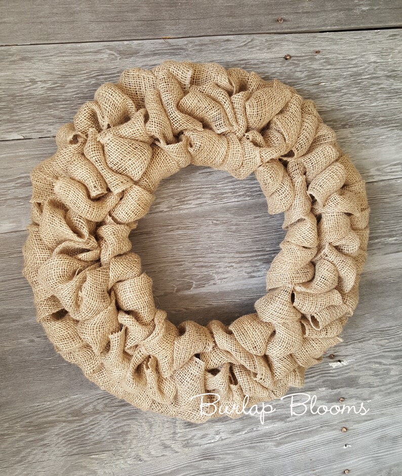 Wreath Supplies Natural Burlap Wreath Everyday Wreath Year Round Wreath Shabby Chic Wreath Farmhouse Wreath DIY Wreath