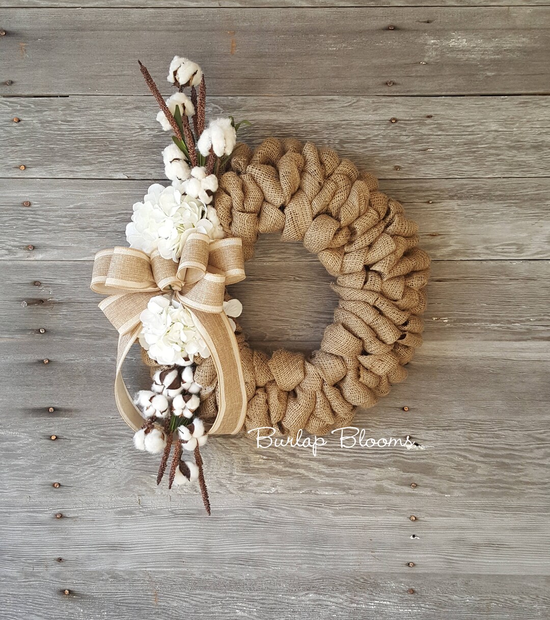 DiyDreaming - Hey Crafty Friends! Here are the burlap flowers and the  braided rope wreath we made yesterday. I almost forgot to add the burlap  leaves to the wreath. I think they