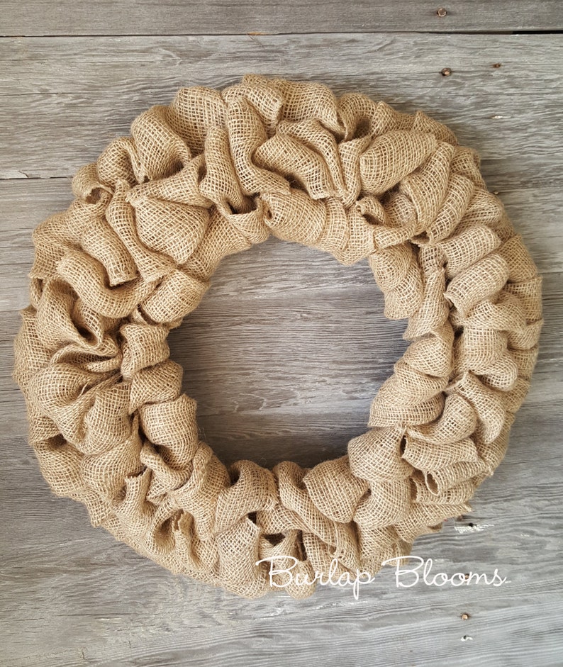 Wreath Supplies Natural Burlap Wreath Everyday Wreath Year Round Wreath Shabby Chic Wreath Farmhouse Wreath DIY Wreath
