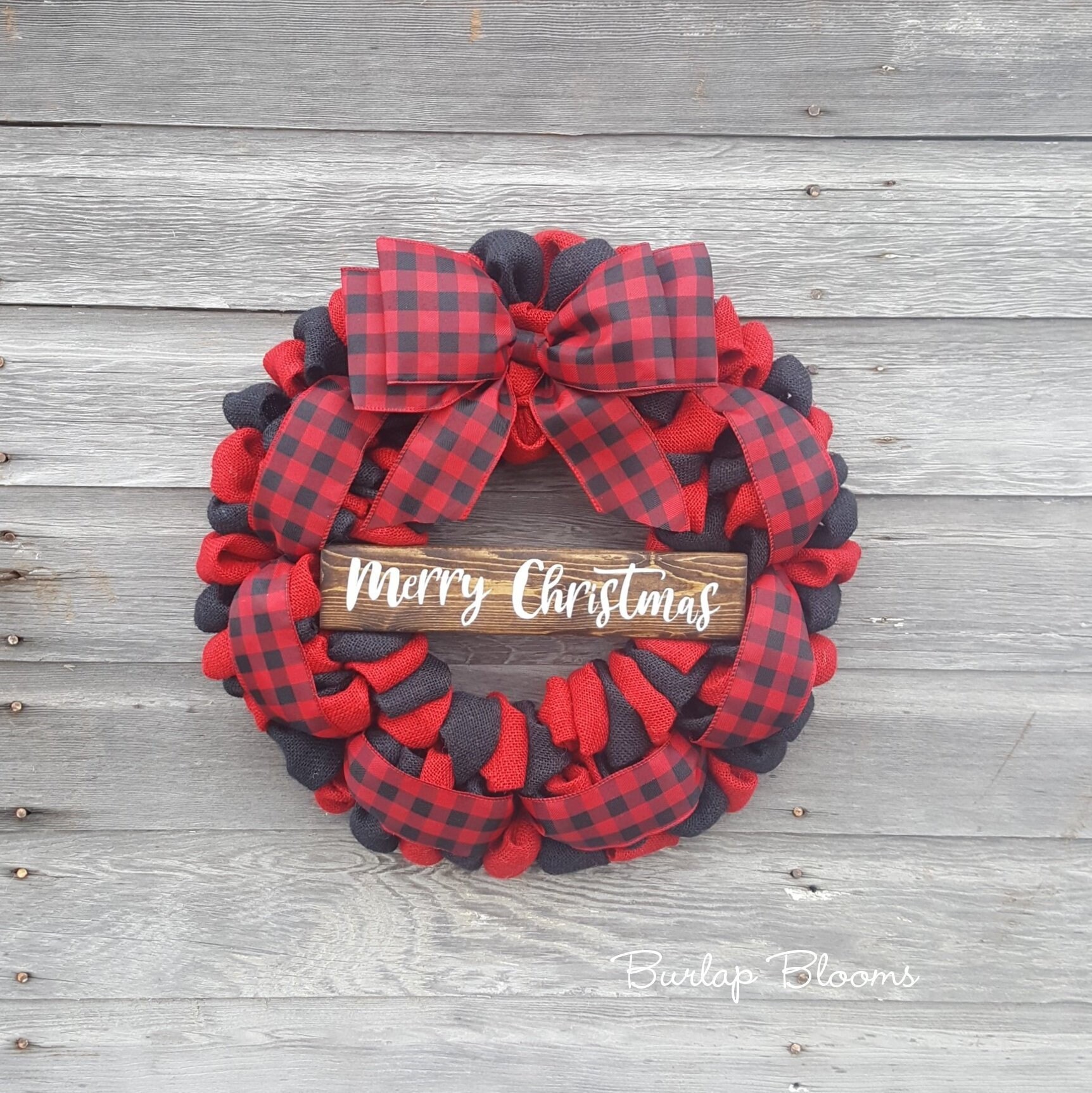 buffalo check burlap