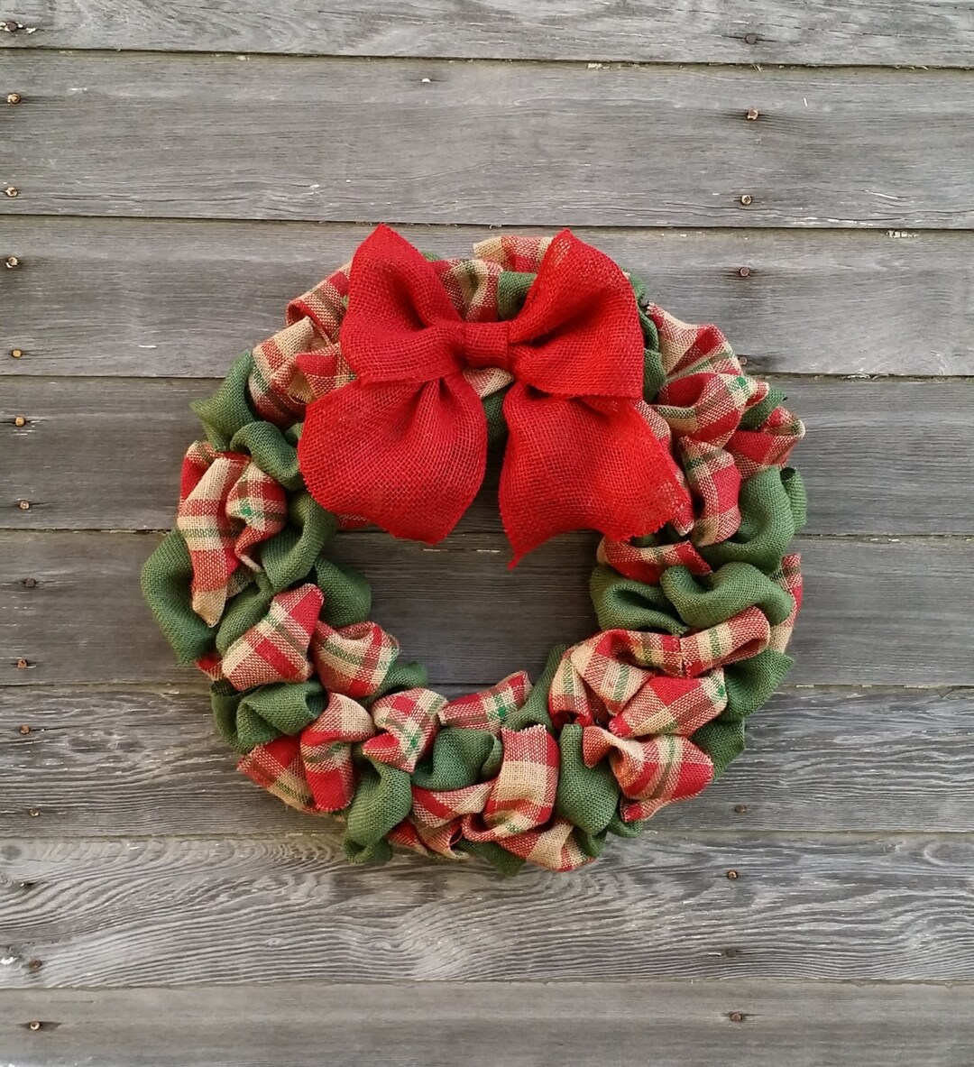 Plaid Christmas Wreath 