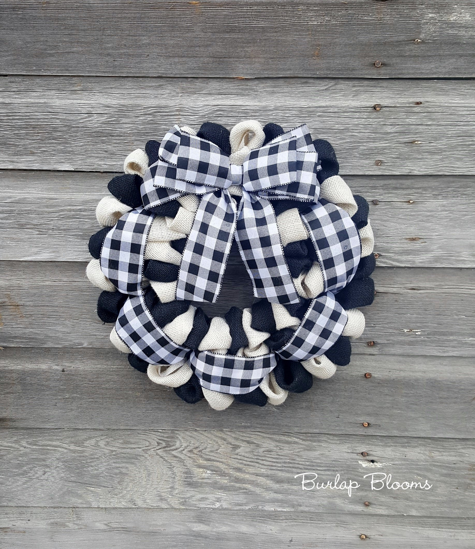 buffalo check burlap