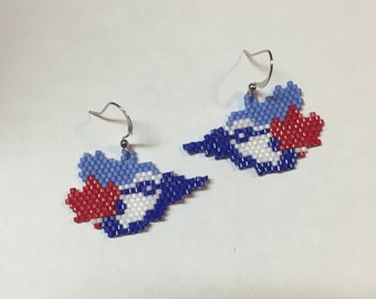 Blue jays earrings