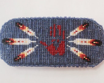 Beaded hand barrette