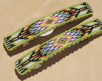 beaded barretes