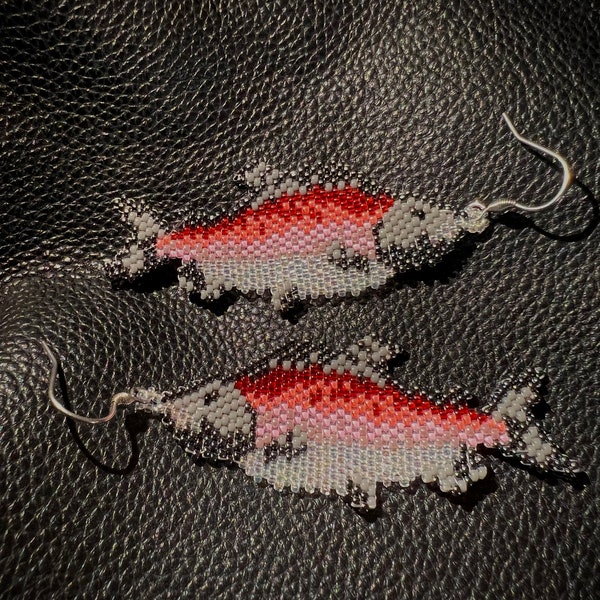 salmon earrings