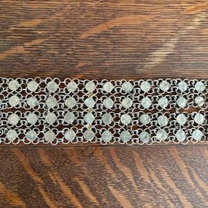 Antique Silver Handmade Floral Metal Mesh Bracelet