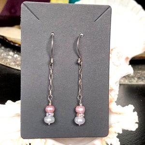 Sterling Silver Dangle Earrings with Freshwater Pearl and Crystal June Birthday Gift Anniversary Gift Graduation Gift