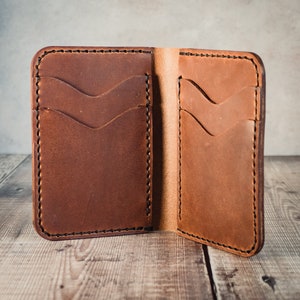 Mens Leather Vertical Card Wallet