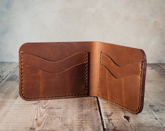 Cartera de cuero para hombre - Bifold - 4 ranuras