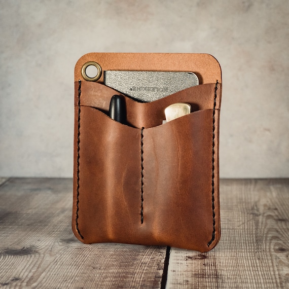 Leather EDC Pocket Slip EDC Pouch Pocket Organizer Everyday Carry EDC Gear Knife Case Etsy