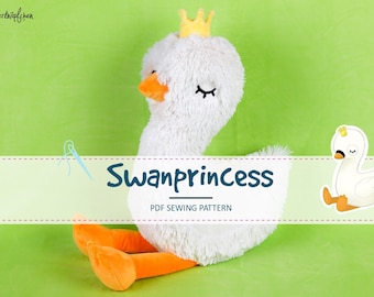 Sewing Pattern and Tutorial Swan Princess handmade silberknoepfchen