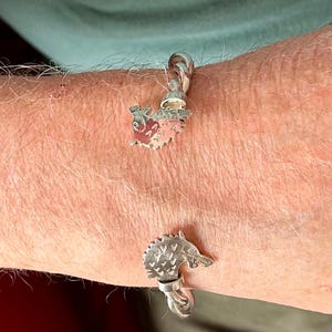 Pulsera de torsión con cabeza de lobo de Sterling Dilver