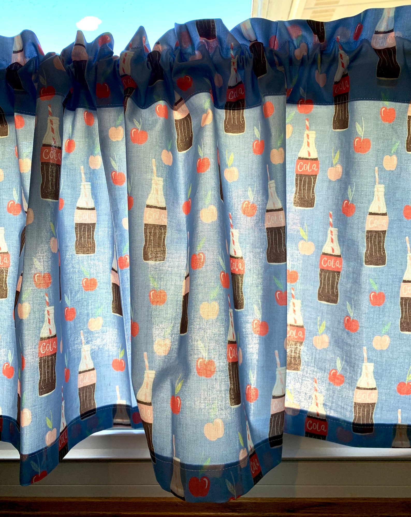 Retro Kitchen CurtainsFarmhouse Curtains Retro Cafe Etsy