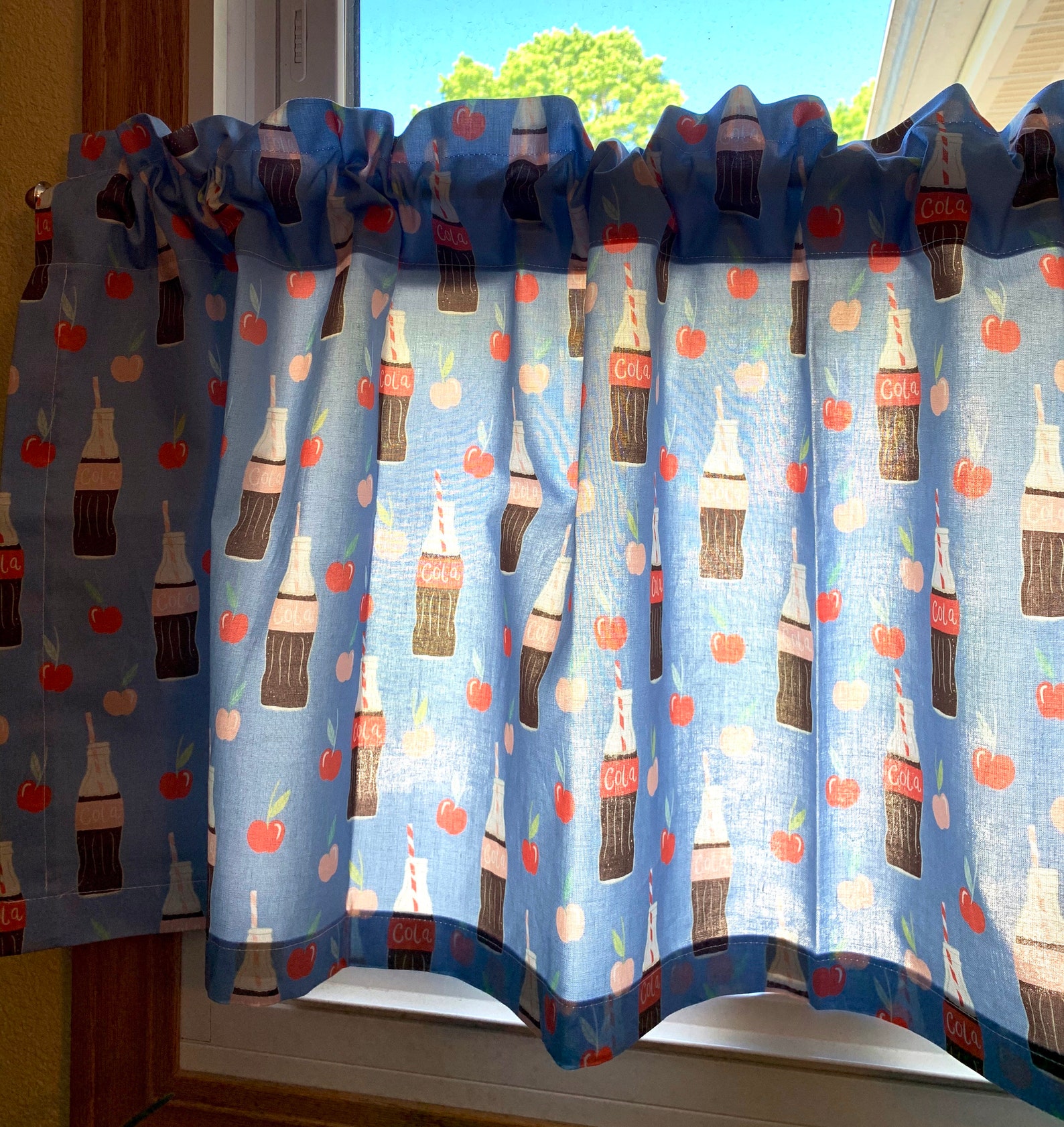 Retro Kitchen CurtainsFarmhouse Curtains Retro Cafe Etsy