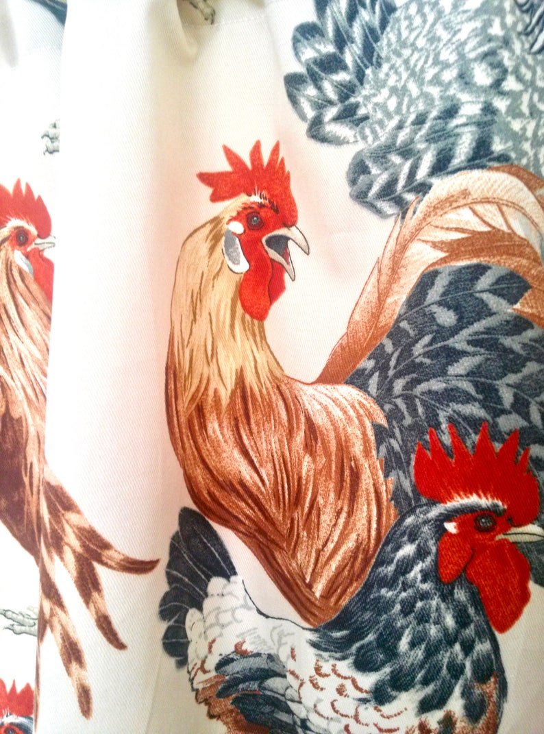 Rooster Kitchen Curtains,Country Farmhouse Valances