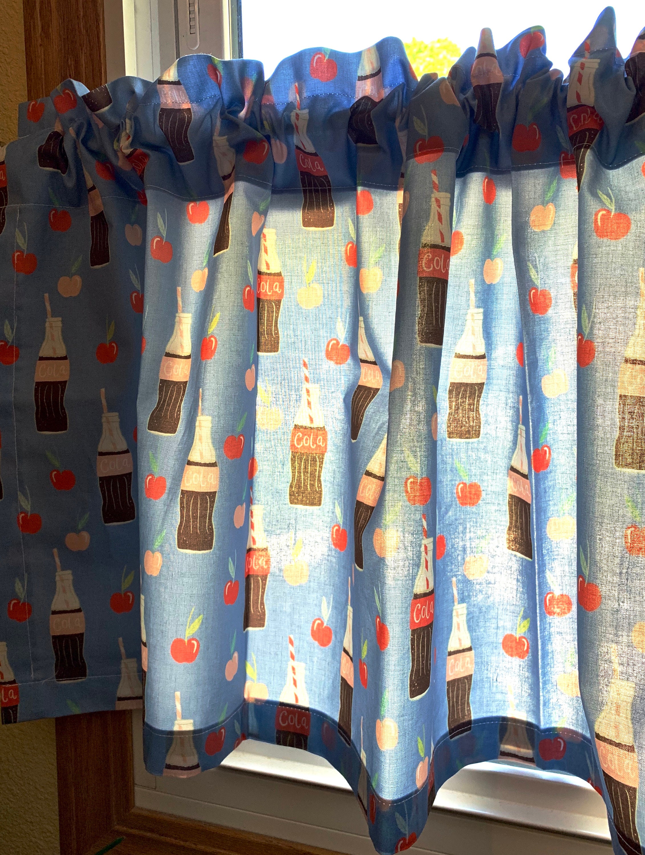 Retro Kitchen CurtainsFarmhouse Curtains Retro Cafe Etsy