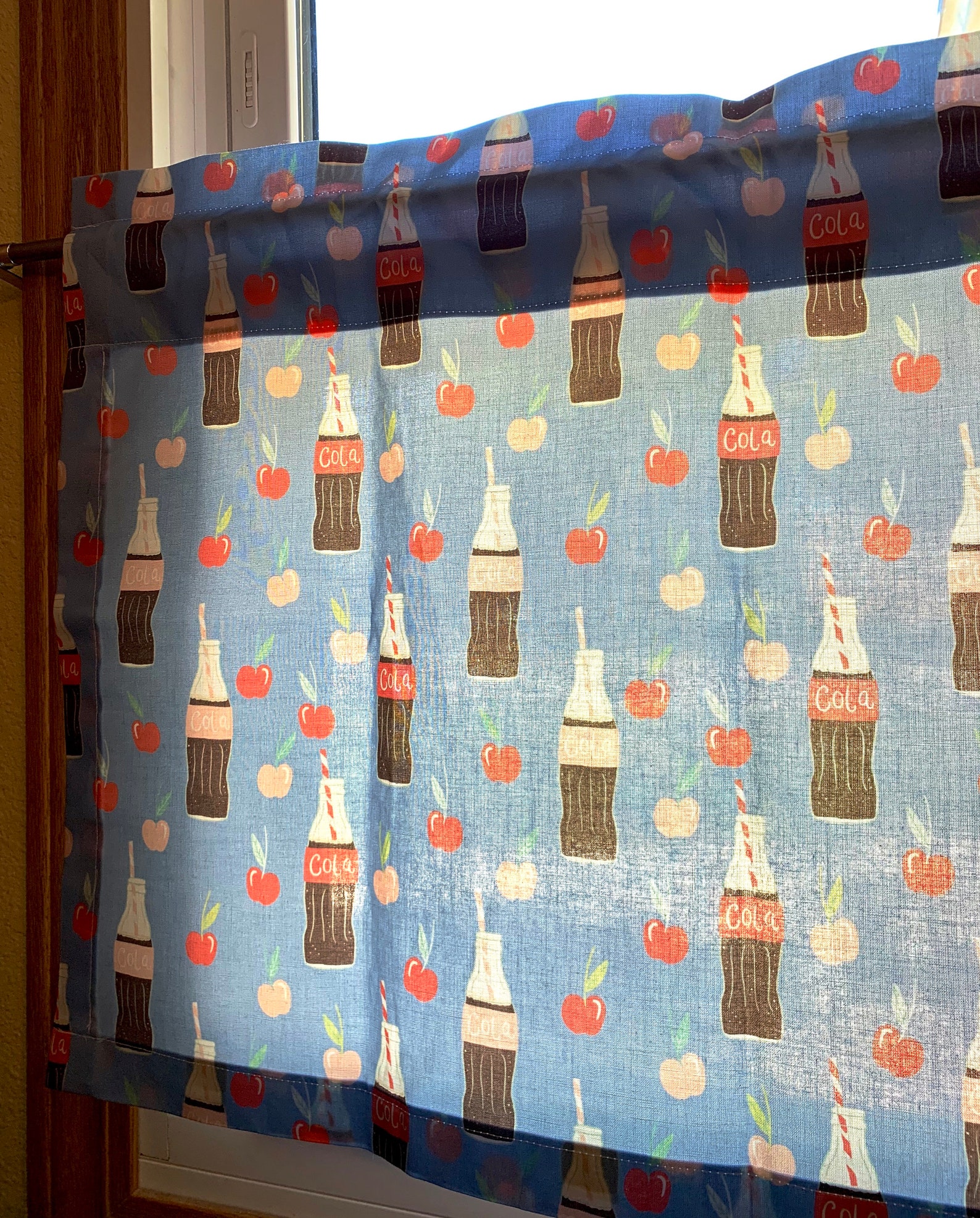 Retro Kitchen CurtainsFarmhouse Curtains Retro Cafe Etsy