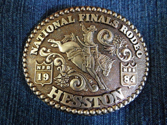 1984 Second Edition Anniversary Hesston Belt Buckle - Etsy