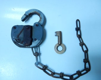 Antique Train Chain Lock,