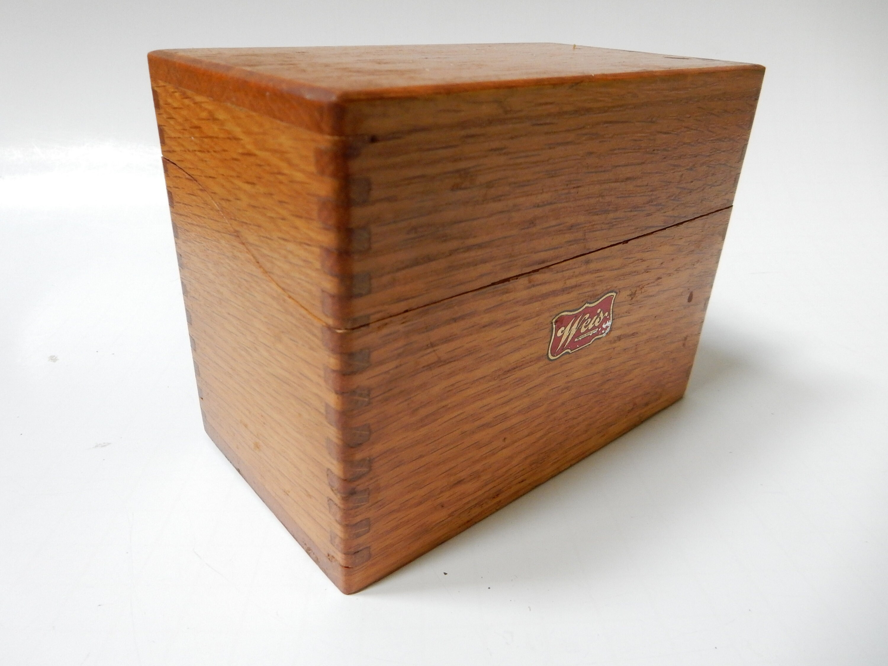 Weis wooden index card box for 3 x 5 cards etsy