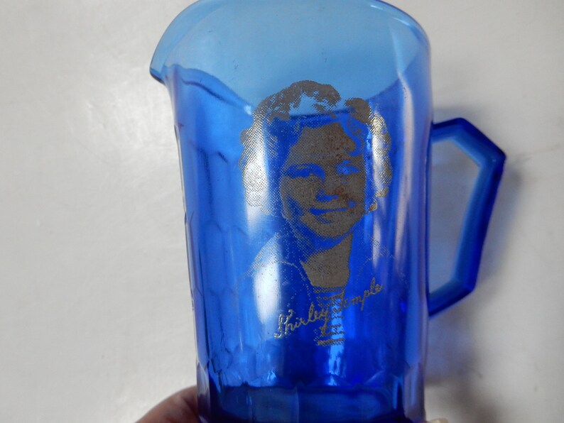 Cobalt Blue Shirley Temple Pitcher - Etsy