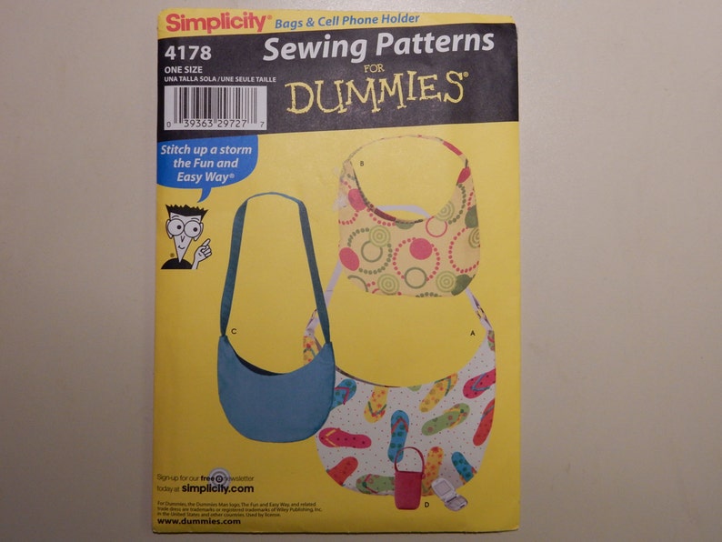 Simplicity Sewing Patterns for Dummies 4178 Handbags Etsy
