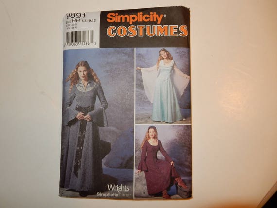 Simplicity 9891 Historical Dress Pattern Sizes 6 8 10 12 | Etsy