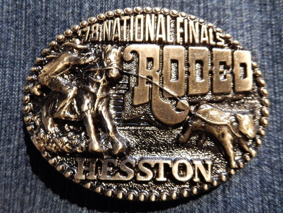 1978 Hesston Belt Buckle - Etsy