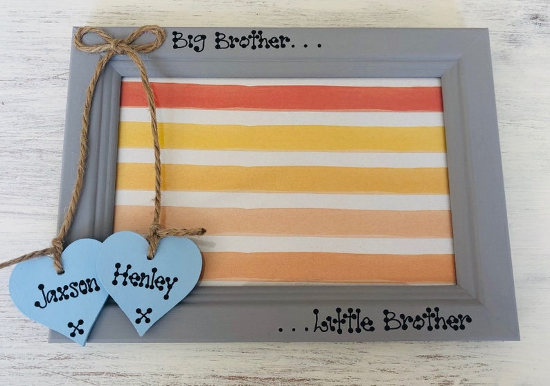 Photo Frame Personalised Big Sister Little Brother Big Brother Etsy