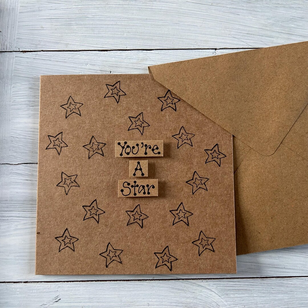 Congratulations Card Well Done You're a Star Blank Card - Etsy UK