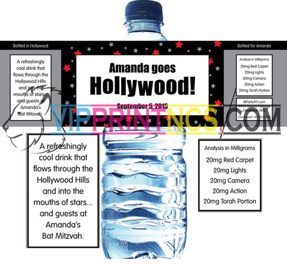 Custom Water Bottle Self Adhesive Labels 1.25 x Etsy