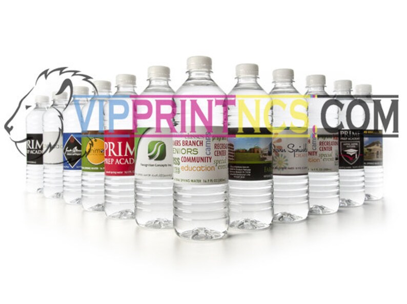 Custom Water Bottle Self Adhesive Labels 1.25 x 8.5 Wedding
