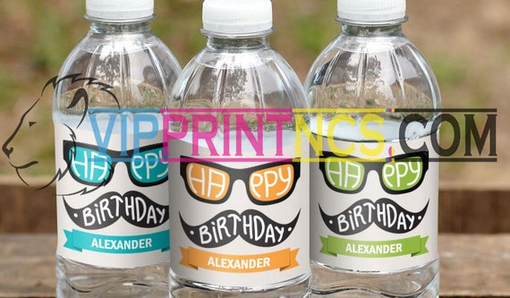 Custom Water Bottle Self Adhesive Labels 1.25 x 8.5 Wedding