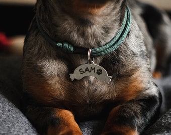 Sausage Dog ID Tag: Deep Engraved Stainless Steel Pet Tag