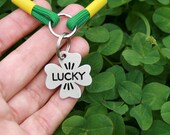 Clover dog tag, Shamrock pet tag, custom two sides, Customized Pet ID Tag, Pet ID Tags, four-leaf clover, Pet ID Tag, Lucky Clover Dogs Cats