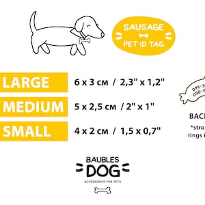 Personalized Sausage Dog ID Tag: Stainless Steel Pet Tag image 5
