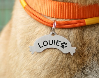 Sausage id tag, dachshund id tag, weenie dog, sausage dog,  weiner dog