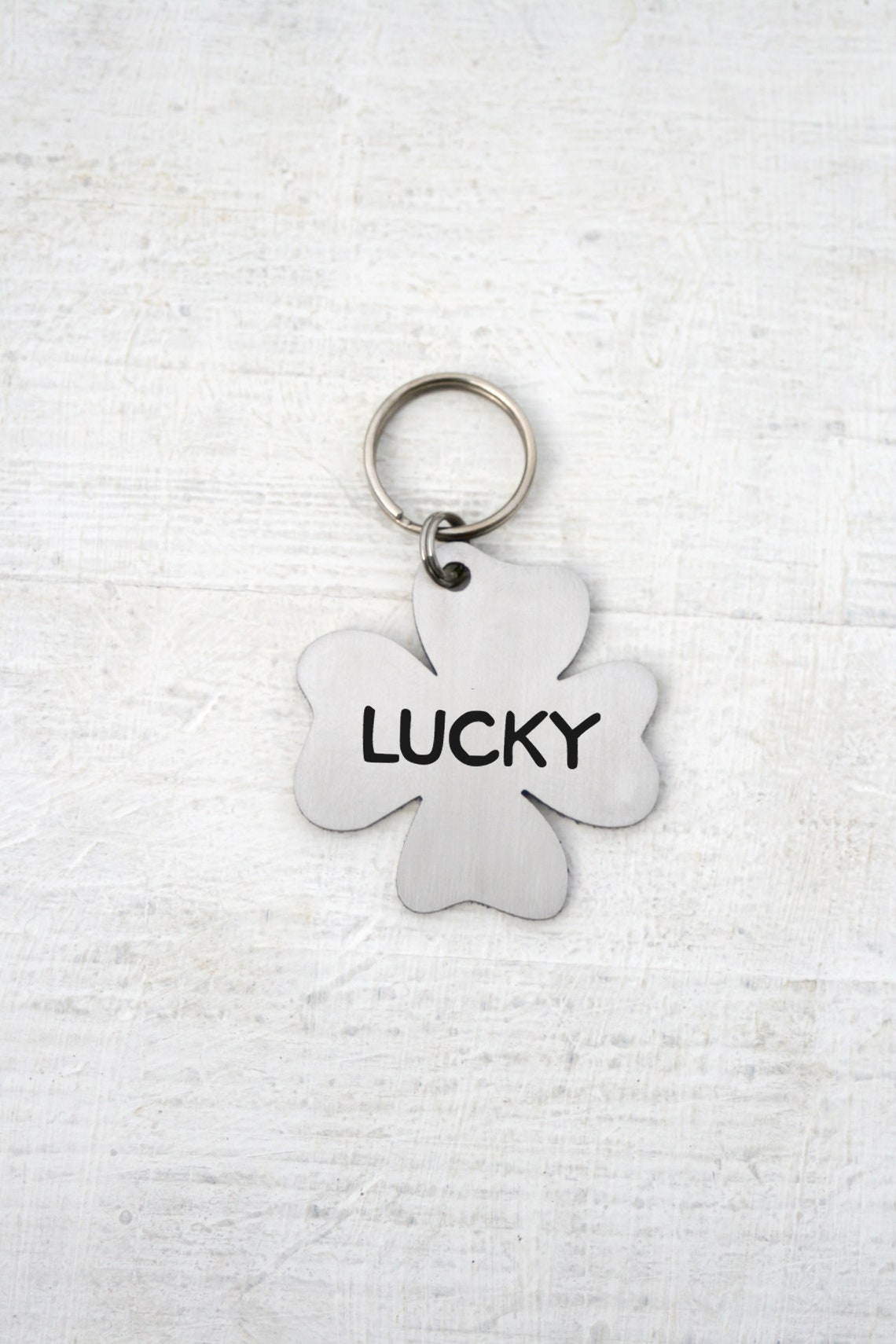 Clover dog tag Shamrock pet tag custom two sides Customized Etsy