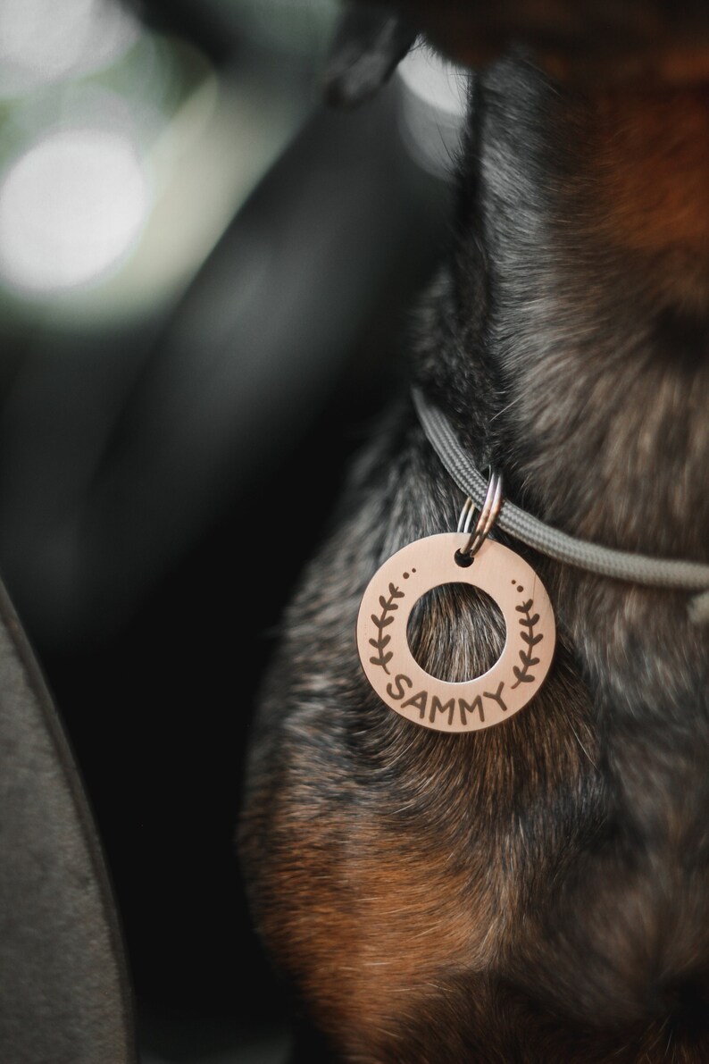 donut dog tag
