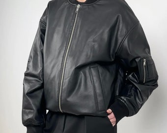 Meotine Leather Bomber Jacket Suze XS/S