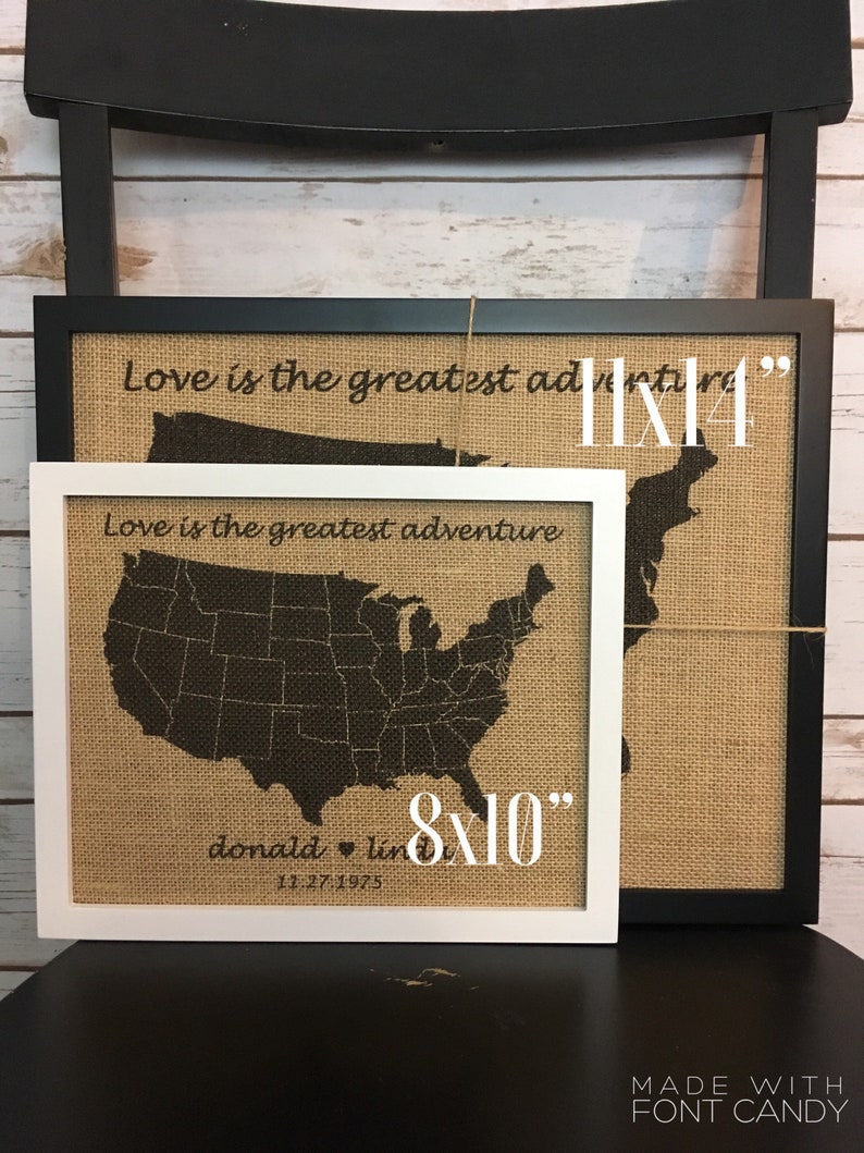 8x10" Framed Burlap Push Pin Travel World Map, Map of United States ...