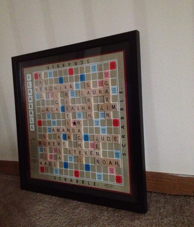 Framed Scrabble Boards Custom Made Personalized - Etsy